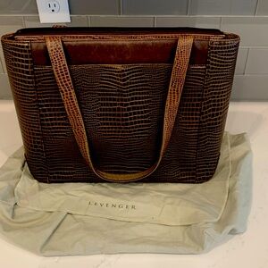 Levenger laptop/ file bag